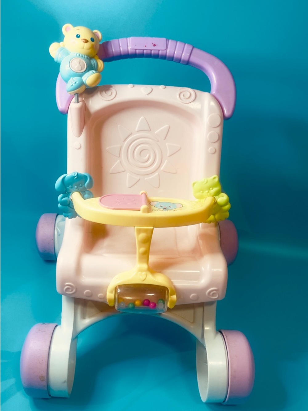 Fisher-Price Brilliant Basics Stroll-Along Walker, Pink